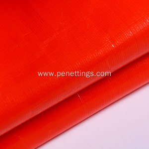 Red PE tarpaulin fabric used for wrapping packing